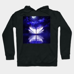 Wonderful butterflies flying over the sea Hoodie